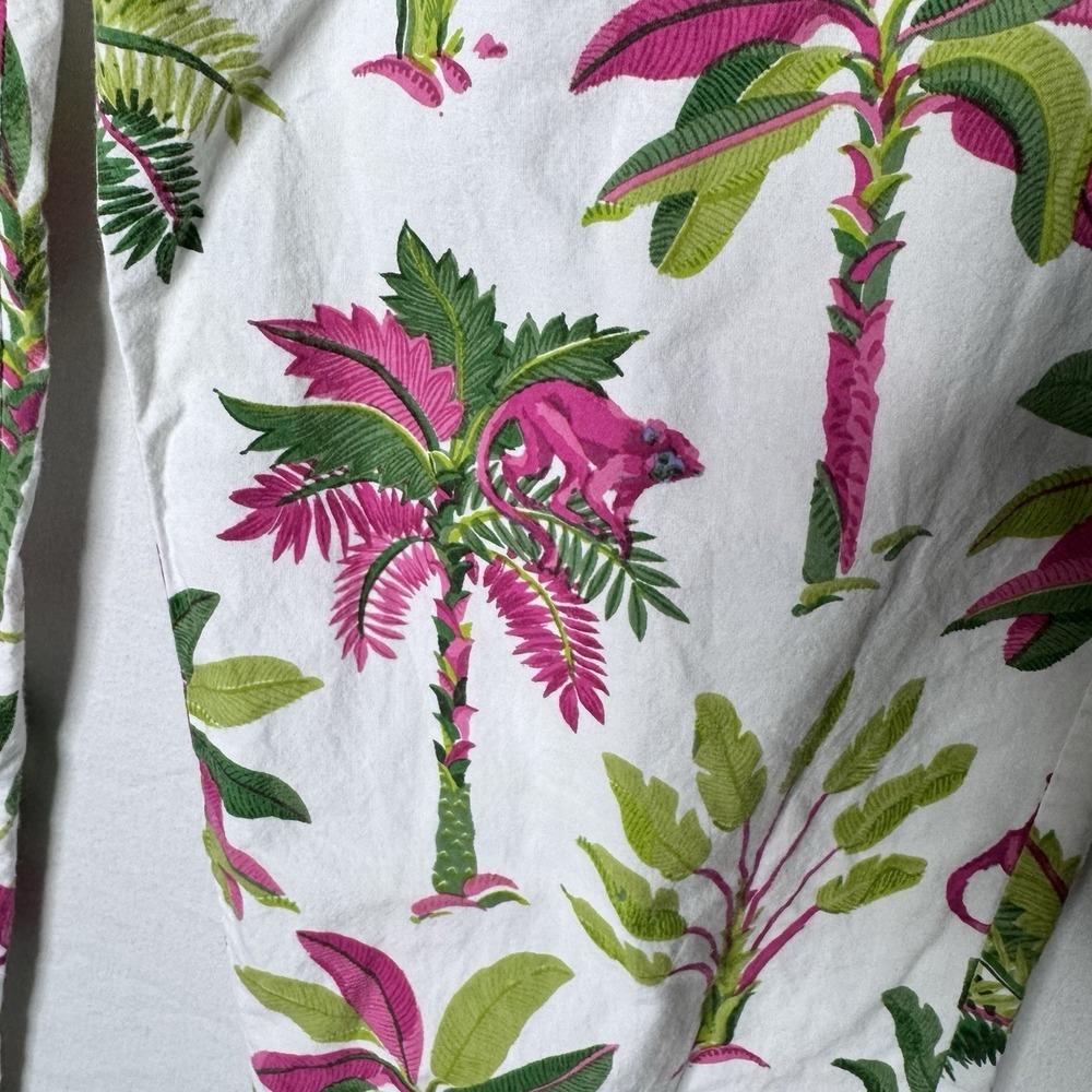 PRINTFRESH Pajama Pants Royal Palms Pink Basil Monkey Novelty Lounge Sleep Sz XS - Picture 3 of 12